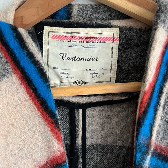 ANTHROPOLOGY Cartonnier plaid wool blend sweater - Picture 2 of 5